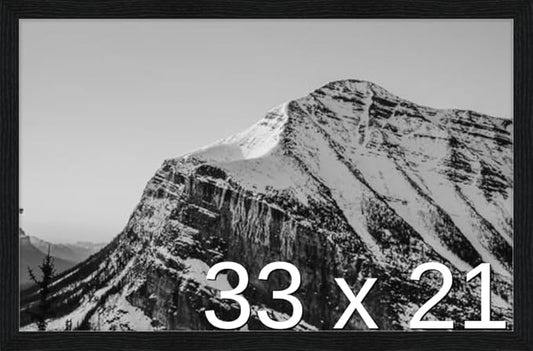 Frame It Easy 33 x 21 Black Grain Wood Frame (Derby)