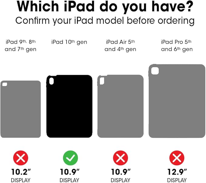 OtterBox Defender Series Case for iPad (A16) & iPad 10th Gen - Black, Rugged, Durable, Multi-Layer Protection
