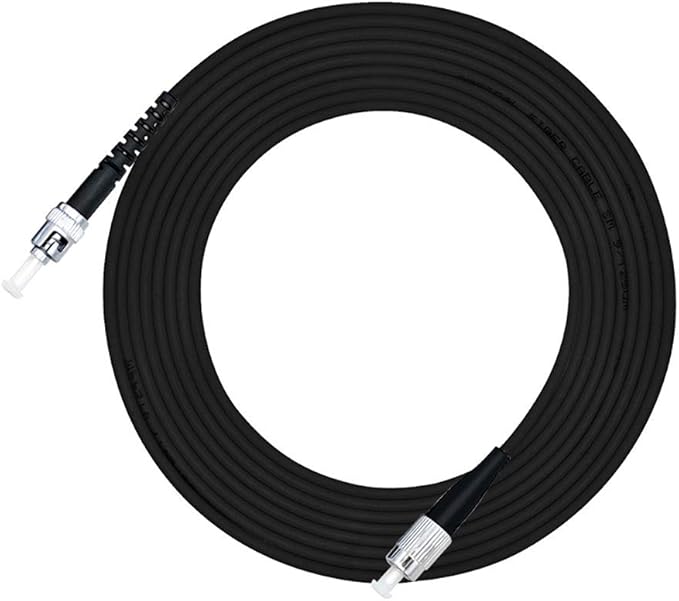 Jeirdus 600M FC to ST Outdoor Armored Simplex 9/125 SM Fiber Optic Cable Jumper Optical Patch Cord Singlemode 600Meters 492ft FC-ST