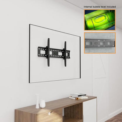 Ultra Slim Tilt TV Wall Mount Bracket for TCL S551G 55S551G 55 Inch TV - Low Profile 1.7" from Wall, 12° Tilt Angle, Industrial Grade, Easy Install