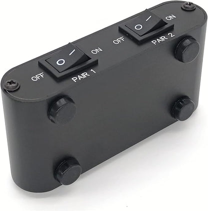 TENEALAY 2-Way Audio Stereo Speaker selector Switcher Box, Combiner Multi Zone A B Speaker Switch Distribution Controller Box - P21