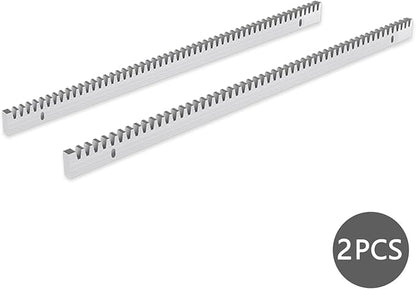 Blütezeit Galvanized Steel Gear Rack 8mm Thickness 1.64ft 2 Pieces Including Mounting Hardware Total 3.28 Feet Teeth Track for Sliding Gate Operator