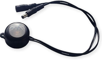 DC 6V 12V-24V 5A PIR Motion Activated Body Sensor Switch with DC Cable for LED Strip Light ((Roundness(with Light Sensor), Black)