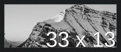 Frame It Easy 33 x 13 Black Wood Frame (Derby)