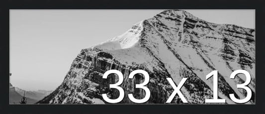 Frame It Easy 33 x 13 Black Wood Frame (Derby)