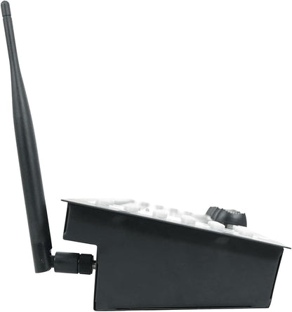 Rockville ROCKFORCE W2 192-Channel Wireless 2.4GHz DMX Lighting Controller, Built-In Transmitter, Music Triggering, Programmable Scenes, for DJs and Stage Lighting