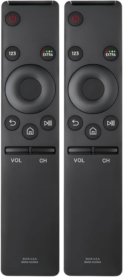 2 Pack BN59-01295A Samsung TV Remote Control Replacement for Smart TV - Easy Setup, Durable Design, Universal Infrared Remote - Works with Samsung Smart, QLED, UHD, 4K, Curved, LED, LCD, & HDTV Models