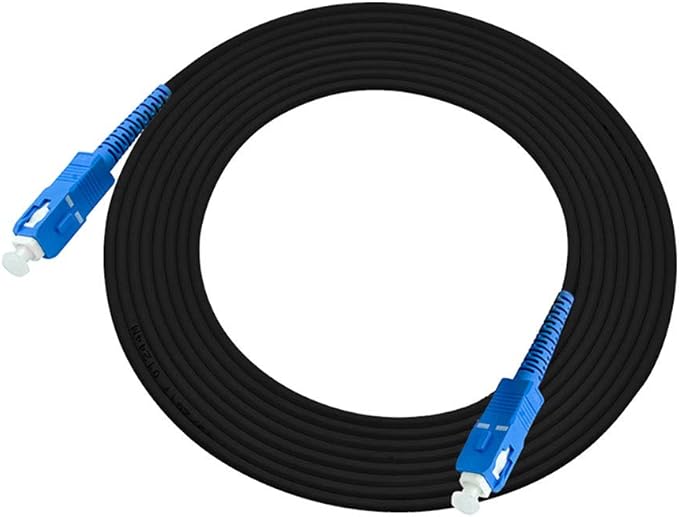 Jeirdus 10M SC to SC Outdoor Armored Simplex 9/125 SMF Fiber Optic Cable Jumper Optical Patch Cord Singlemode 10Meters 33ft SC-SC