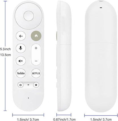 New Replacement Voice Remote Control for Chromecast-Google-TV 4K/ HD, for Google TV Streamer 4K Box, with Voice Function, with 2 Shortcut Buttons