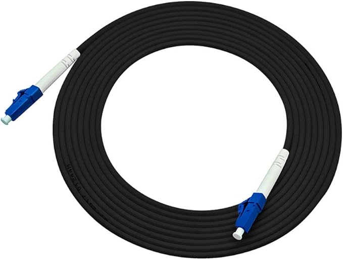 Jeirdus 450M LC to LC Outdoor Armored Simplex SM Fiber Optic Cable Jumper Optical Patch Cord Singlemode 9/125 450Meters LC-LC