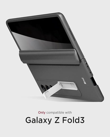 Miimall for Galaxy Z Fold 3 Case with Privacy Screen Protector, Built-in Adjustable Kickstand & Magnetic Hinge & Upgraded Camera Protection All-Inclusive Protective Cases for Galaxy Z Fold 3 5G Grey
