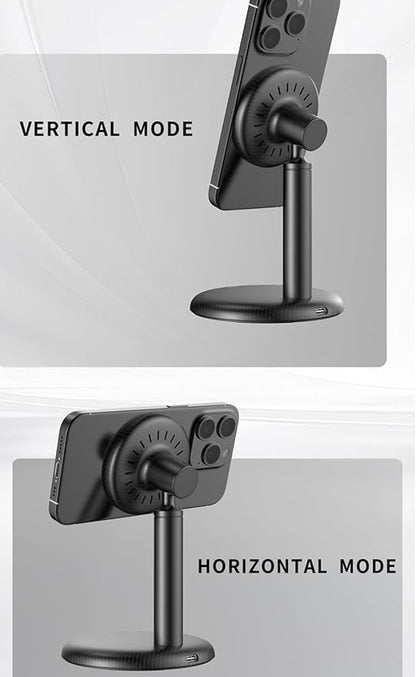 Mag-Safe Charger Stand for iPhone 17/Air/16/15/14/13/12,15W Fast Charging,Wireless Charging Pad Compatible with MagSafe Suitable for Desk or Nightstand (No Adapter)