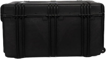 Valkyrie V133 Waterproof Rolling Hard Case with Foam - Camping Storage Box for Cameras, Drones, Accessories - Waterproof Tool Box with Lock Hardware, Large Hard Case (Black, 33.5 x 22.2 x 16.9)