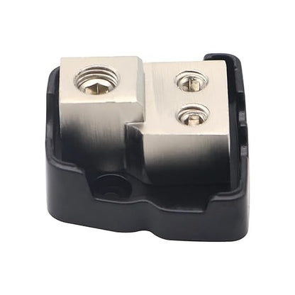 2Way Power Distribution Block 4AWG / 8AWG in 8 AWG Out Car Amplifier Audio Amp Splitter 2PCS