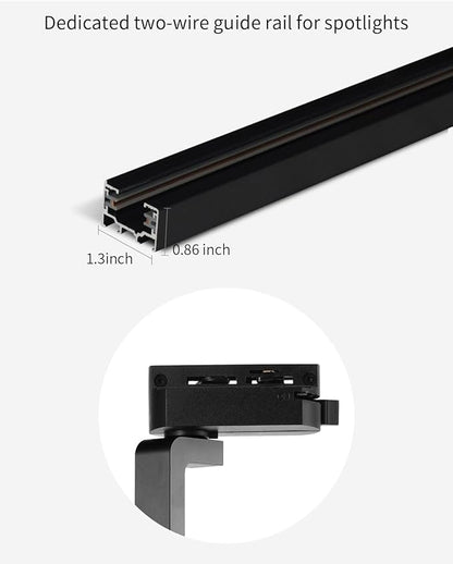 Gpaillumic LED Track Lighting Heads Compatible with H Type 2-Wire Rail Ceiling Spotlight for Indoor Cafe Bar Dining Room Restaurant Lighting