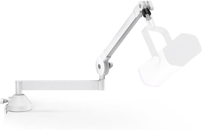 InnoGear Low Profile Mic Arm, 360° Rotatable Microphone Boom Arm Mic Stand for Fifine AM8 K669B Blue Yeti HyperX QuadCast SoloCast AT2020, with Mic Clip 3/8" to 5/8", 3/8" to 1/4" Adapter, White