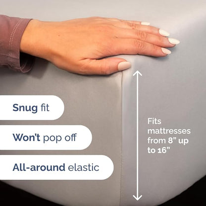 Full XL Bed Sheets - Extra Long Extended Full Sheet – Luxurious, Easy-Fit Sheet Set - Fits between 8” to 16" Deep Pockets, 54" x 80" for Full XL Mattresses - Ideal for Extra Long Full Beds