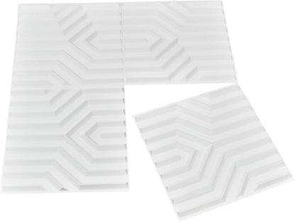 Art3d Decorative 3D Wall Panel, 32 Sq.FT PVC Interior Wall Decor for Living Room, Bedroom, Lobby, Office, Shopping Mall, White