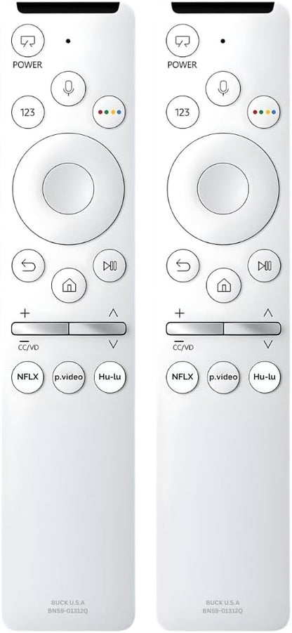 2 Pack BN59-01312Q Samsung TV Remote Control Replacement for Smart TV - Easy Setup, Universal Remote, Streaming Shortcuts - Works with Samsung QLED, Frame, UHD, 4K, & LED Smart TVs