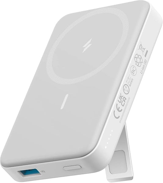 Anker 633 Magnetic Battery, 10,000mAh Foldable Wireless Portable Charger, 20W USB-C Power Delivery Power Bank with Stand, Magsafe-Compatible for iPhone 16/15/14/13/12 Series