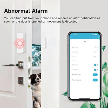 IHSENO WiFi Door Window Sensor,Smart Door Open/Closed Detector with App Alert,Wireless Entry Detector Sensor Alarm for Home Security&Automation (2Pack)