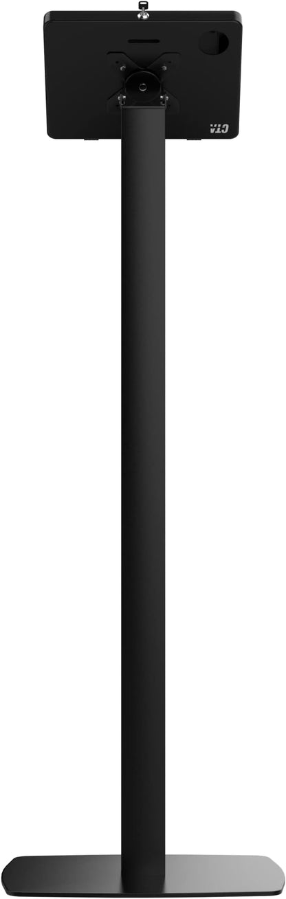 Thin Floor Stand - CTA Tall Standing 360 Degree Kiosk Display Tablet Holder - Charger Access & Lock for iPad mini A17 Pro & 1/2/3/4/5/6 - Samsung Tab A 8″