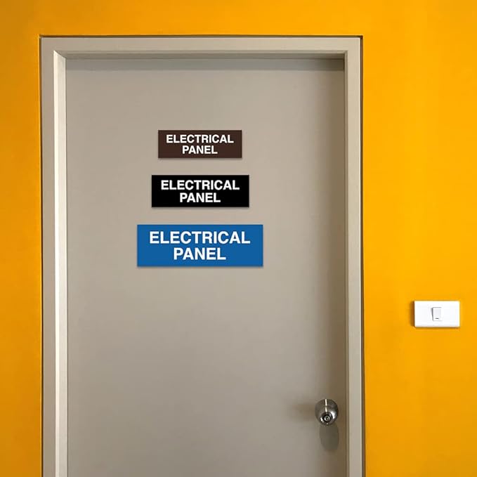 All Quality Basic Electrical Panel Sign - Fire Regulation Safety Compliance Sign - Lt Gray - Small (1 Pack)