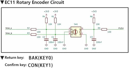 1.3inch LED Display Screen Combined with EC11 Rotary Encoders Module IIC Interfaces for Home Control Panel