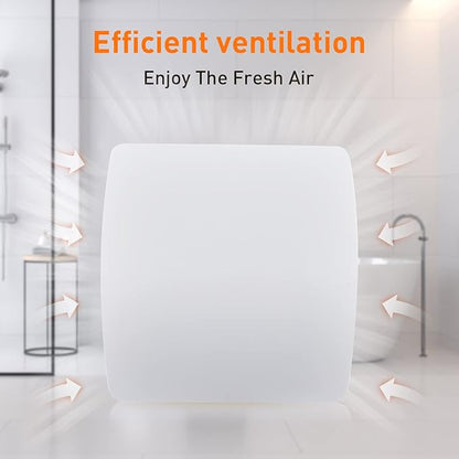 Hehou Bathroom Exhaust Fan for Wall and Super Quiet 4 In Window Exhaust Fan with O Ring White 80 CFM Bathroom Vent Fan