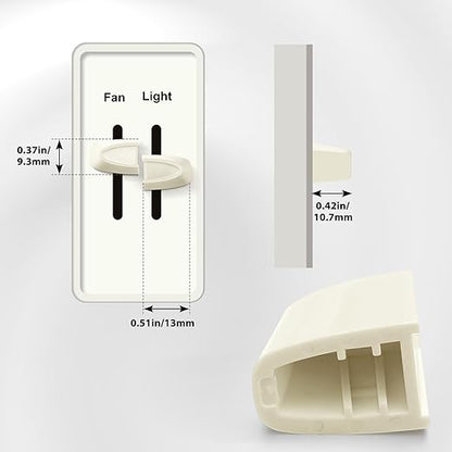 Hoolerry 4 Pcs Dimmer Switch Knob Dimmer Replacement Knob Compatible Replacement Set of Two Split for Compatible with Lutron Skylark Fan Speed & Light Control (Beige)