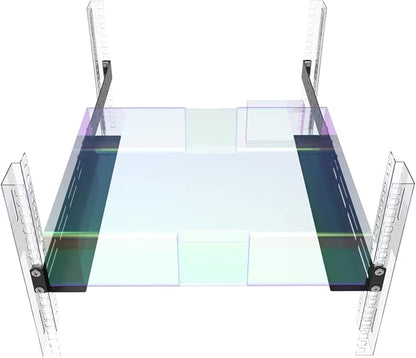 QiaoYoubang 1U Universal Rack Mount Rails- 4-Post Server Rack Shelf Rail 16-29 inches Adjustable Depth for APC HP IBM DELL Compaq