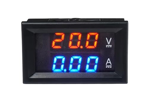 Taidacent Modbus RTU Power Monitor Energy Meter with RS485 TTL Isolated 100V 5A 10A 50A 100A DC Voltage Current Meter with Dual LCD Display (100V50A_Modbus Protocol_485 Isolation)