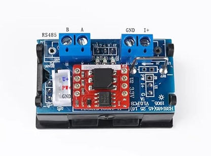 Taidacent Modbus RTU Power Monitor Energy Meter with RS485 TTL Isolated 100V 5A 10A 50A 100A DC Voltage Current Meter with Dual LCD Display (100V100A_Modbus Protocol_TTL Interface)