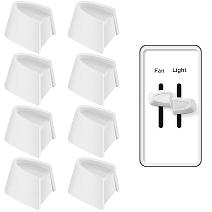 Hoolerry 8 Pcs Dimmer Switch Knob Dimmer Replacement Knob Compatible Replacement Set of Two Split for Compatible with Lutron Skylark Fan Speed & Light Control (White)