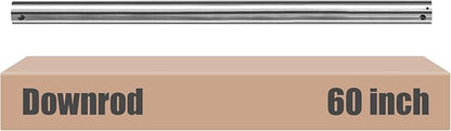 DPXMYG 60 inch Ceiling Fan Downrod with Extension Cord, 5 FT Brushed Nickel Downrod for Ceiling Fan, 1 inch Outside Diameter, Ceiling Fan Boom Suitable for a Wide Range of Fans (Nickel, Not Threaded)