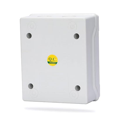 Mollom 6 Way Power Distribution Box with Bus Bars and Din Rail for Miniature Circuit Breaker MCB, Waterproof IP66.Padlock Available for Indoor and Outdoor Use