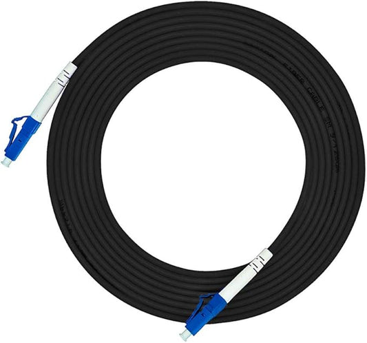 Jeirdus 450M LC to LC Outdoor Armored Simplex SM Fiber Optic Cable Jumper Optical Patch Cord Singlemode 9/125 450Meters LC-LC