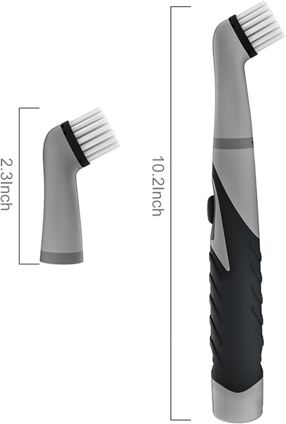 SOARING Electric Cleaning Brush with 4 in 1 Multiple Brush Heads,Indoor Household Cordless Motorized Brush for Bathroom Toilet Kitchen Tile Crevice(Black)