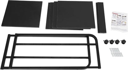 5-Tier AV Media Stand with Universal Wheels, Center Stereo Components Storage Stand, DVD/CD Holder with Adjustable Hole Spacing Movable Audio Media Stand for Living Room, Game Room (5 Tiers)
