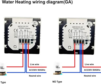 Wired Digital Room Thermostat With LCD Display Temperature Controller Programmable 5+2, 6+1, 7 Day Modes Boiler Temperature Controller Lock And Anti Freeze Features