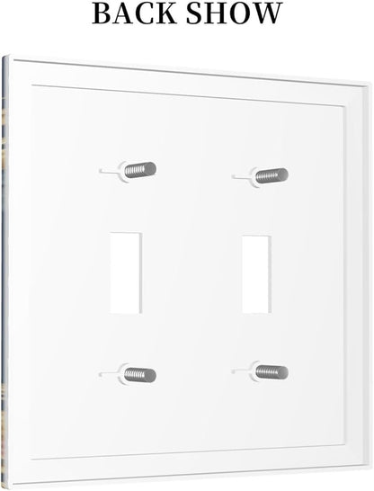 Bvtewkhz Floral Birds Morris 2 Gang Double Toggle Decorative Outlet Covers Light Switch Plate Electrical Receptacle Switchplate For Bathroom Kitchen Bedroom