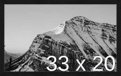 Frame It Easy 33 x 20 Black Grain Wood Frame (Derby)