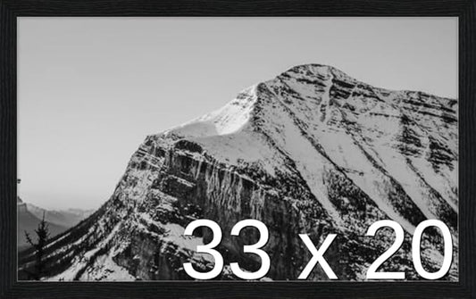 Frame It Easy 33 x 20 Black Grain Wood Frame (Derby)