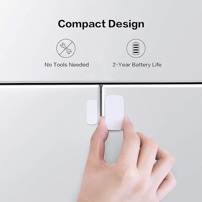 Aqara Zigbee Door and Window Sensor 3 Pack, Wireless Mini Contact Sensor, Home Automation, Requires Aqara Hub, Zigbee Connection, Kid Safety, Compatible with Apple HomeKit, Alexa, Works with IFTTT