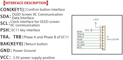 1.3inch LED Display Screen Combined with EC11 Rotary Encoders Module IIC Interfaces for Home Control Panel