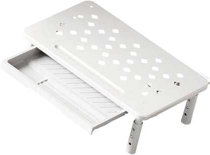 LUOOHL Adjustable Monitor Stand with Storage Shelf Ergonomic Designs for Home Office Workspaces Steel Construction Quick Assembly Desktop Organizers for Electronics