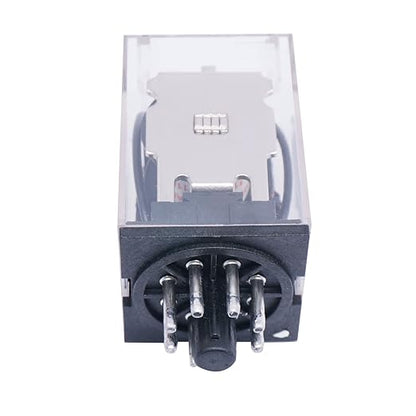 TWTADE/JTX-2C, MK2P-I DPDT Power Relay with Plug-in Terminal Socket Base, AC 12V Coil, 8 Pin 2NO 2NC