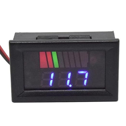 Battery Charge Level Indicator Universal Car Battery Capacity Meter Tester Checker 12V-72V Blue Car Tester Motorcycle Checker Capacity Meter