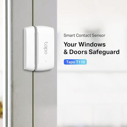 Tapo Door Sensor Mini, Requires Tapo Hub, Long Battery Life w/Sub-1G Low-Power Wireless Protocol, Contact Sensor, 15mm Wide Gap Allowed, Real-Time Notification, Smart Action (T110)