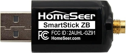 HomeSeer Zigbee 3.0 USB Interface/Coordinator/Dongle (SmartStick ZB), SiLabs ERG32MG21 Chip Technology, Compatible with HomeSeer, Home Assistant, OpenHAB, Zigbee2MQTT